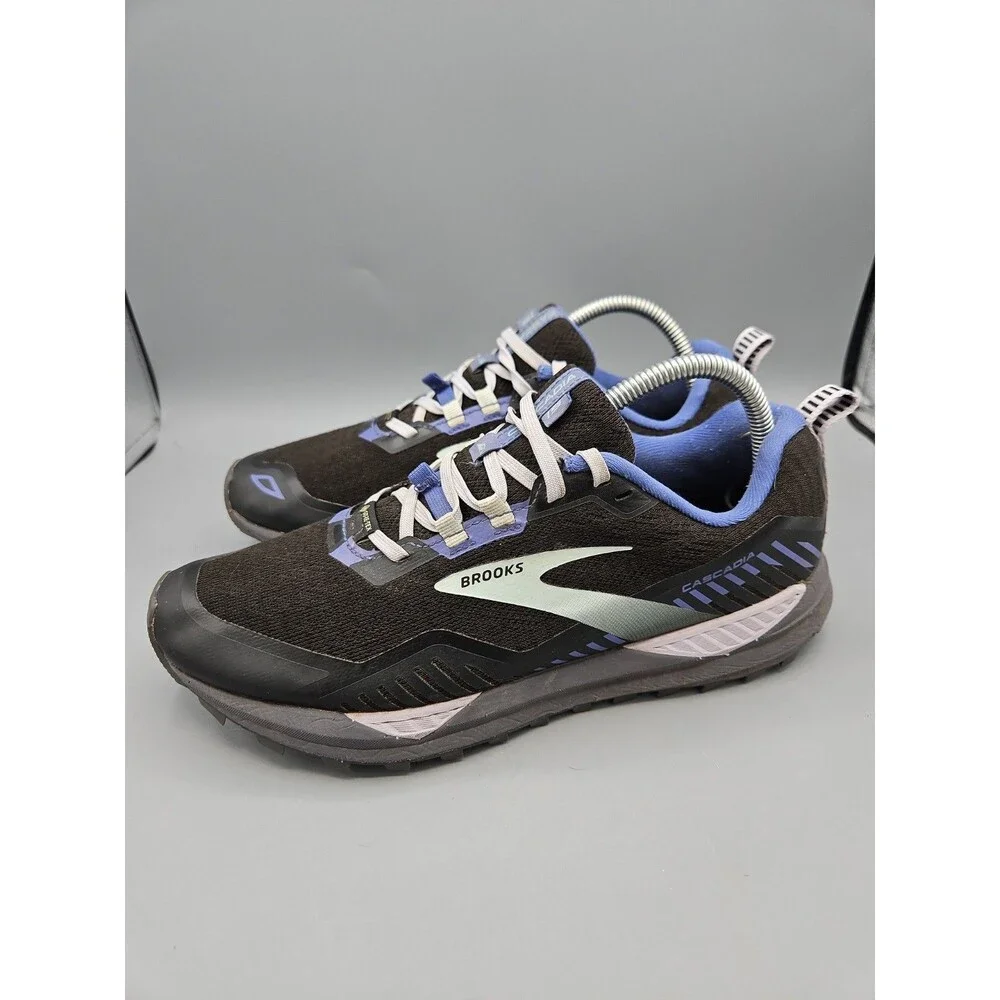 Brooks Cascadia 15 GTX Women's Size 9.5(B) Running Shoes Gray Blue Trail Running
